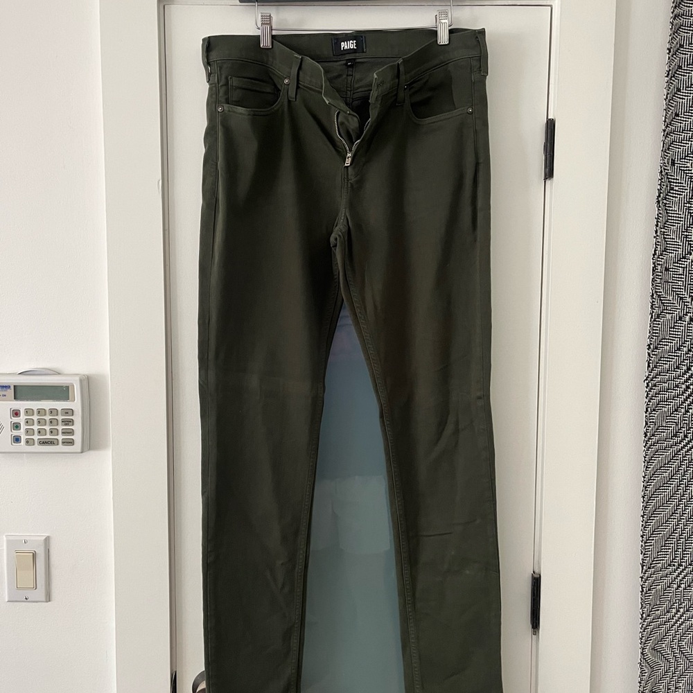 PAIGE Forest Green Denim